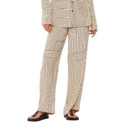 Angled Stripe Straight-Leg Trousers