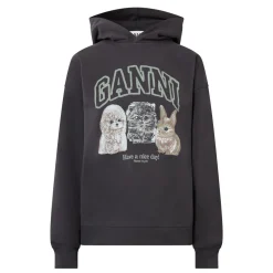 Best GANNI Animal Print Logo Hoodie
