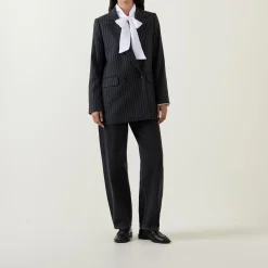 Outlet BARBOUR Antonia Pinstripe Double Breasted Blazer