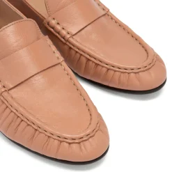 Apley Ruched Leather Loafers