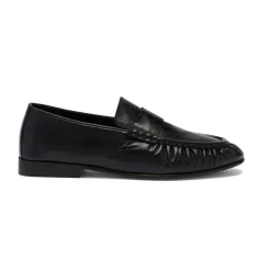 Apley Ruched Leather Loafers