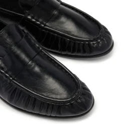Apley Ruched Leather Loafers