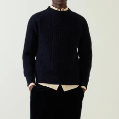 Fashion FISHERMAN Aran Cable-Knit Sweater