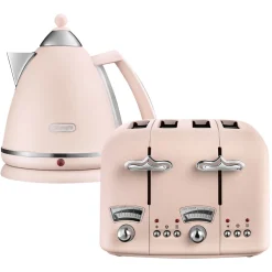 Sale DE'LONGHI Argento Flora Kettle & Toaster Set Pink