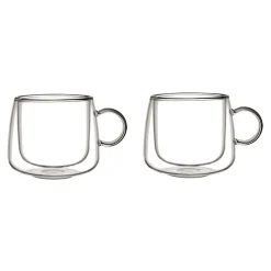Artesano Hot & Cold Beverages Coffee Glass, Set of Two
