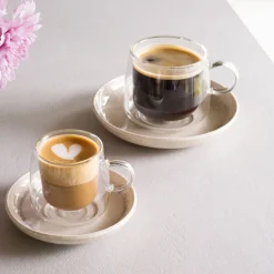 Artesano Hot & Cold Beverages Coffee Glass, Set of Two