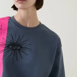 Sale DAY X FEE G Atomic Eye Embroidered Sweatshirt