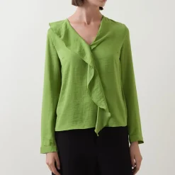 Audai Asymmetric Ruffle Blouse