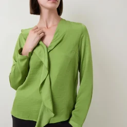 Audai Asymmetric Ruffle Blouse