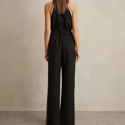 Best REISS Auden Halterneck Stitched Stripe Jumpsuit