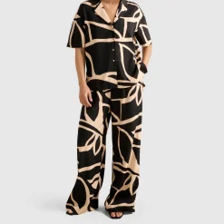 Sale FOREVER NEW Ayla High-Rise Printed Palazzo Trousers