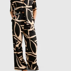 Sale FOREVER NEW Ayla High-Rise Printed Palazzo Trousers