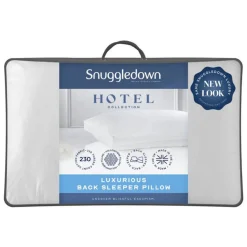 Clearance SNUGGLEDOWN Back Sleeper Medium Support Pillow