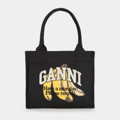 Banana Print Large Shopper Tote Bag