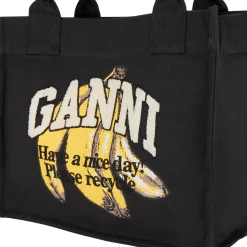 Banana Print Large Shopper Tote Bag