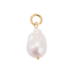 Bandia Faux Pearl Charm Gold
