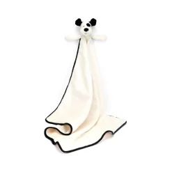 Bashful Black & Cream Puppy Blanket