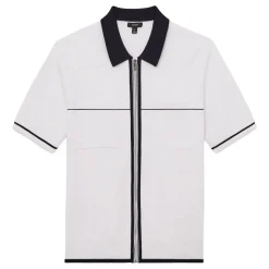 Clearance REISS Baxter Tipped Zip-Through Casual Shirt