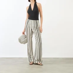 New ANINE BING Beatrix Halter One-Piece Swimsuit