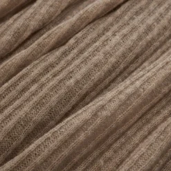 Fashion FOXFORD Beige Knitted Ribbed Bed Blanket