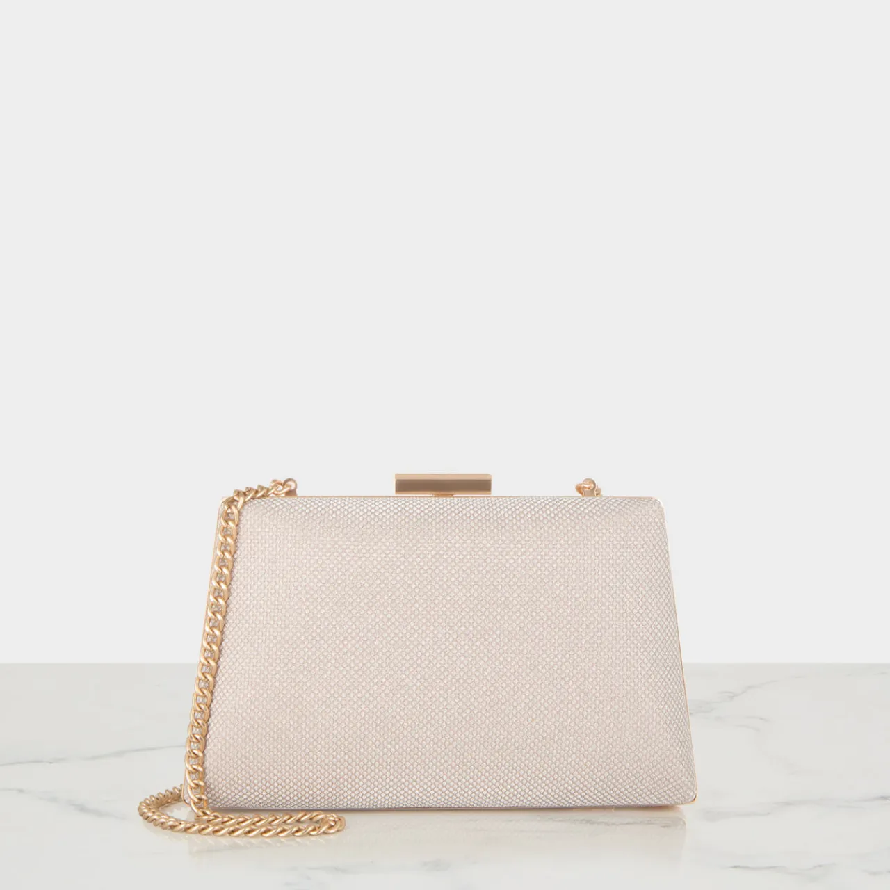 New DUNE LONDON Bellaria Metallic Clutch