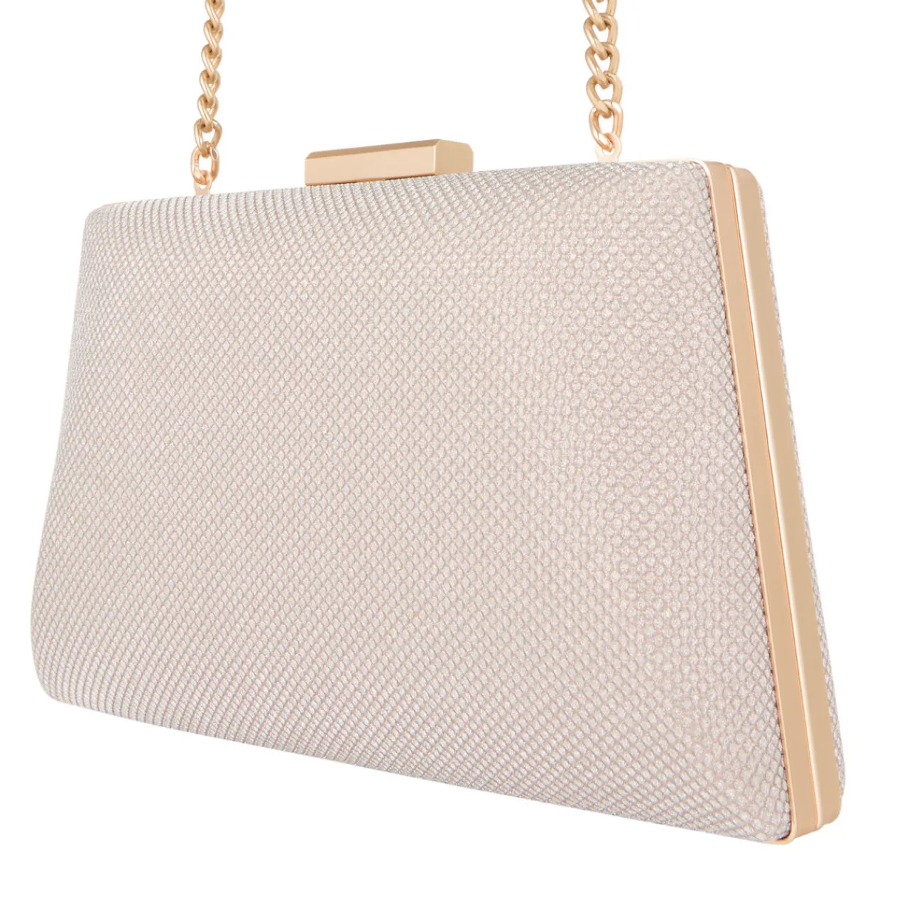 New DUNE LONDON Bellaria Metallic Clutch
