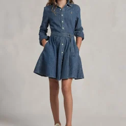 Belted Denim Shirt Dress 6-14 Years