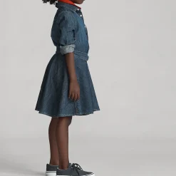 Belted Denim Shirt Dress 3-6 Years