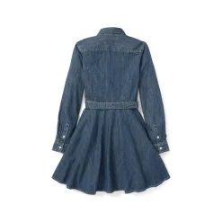 Belted Denim Shirt Dress 3-6 Years