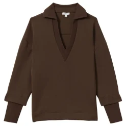 Discount REISS Bernie Open-Collar Sweatshirt