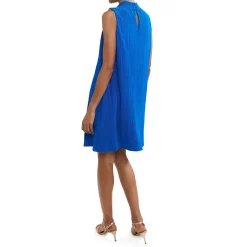 Betsie Plisse Mini Swing Dress