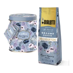 Bialetti x Bridgerton Tin & Pack of Ground Coffee