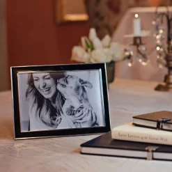 Online ADDISON ROSS Black Enamel & Silver Frame 5x7