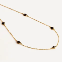 Black Onyx Stepping Stone Necklace