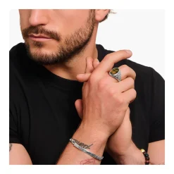 Blackened Silver Tiger's Eye Signet Ring