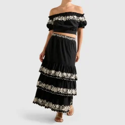 Online FOREVER NEW Blaire Embroidery Tiered Skirt