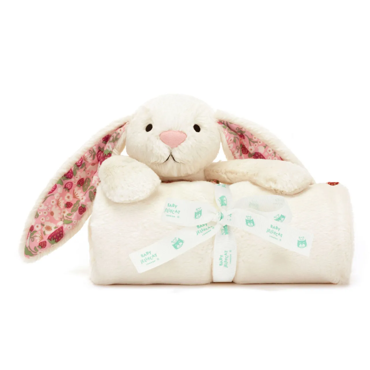 Clearance JELLYCAT Blossom Bunny 'Berry' Blankie 56cm
