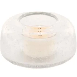 Blown Bubble Glass T-Light Holder