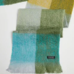 Blue & Green Mohair Scarf