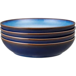 Sale DENBY Blue Haze Set of Four Pasta Bowls