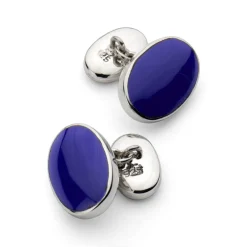 Blue Lapis Oval Cufflinks