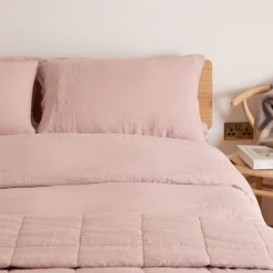 Online FOXFORD Blush Pure Linen Duvet Set