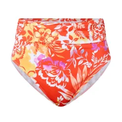 Border Pareo High-Rise Floral Bikini Bottoms