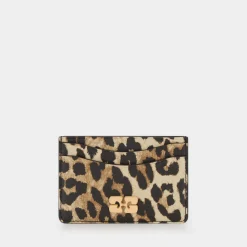 Online GANNI Bou Leopard Cardholder