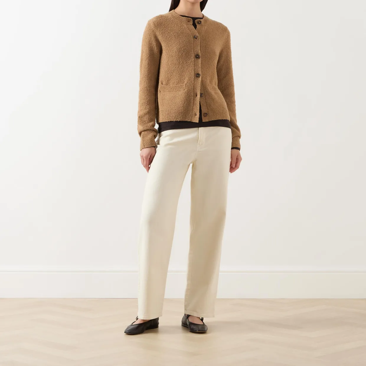 Bouclé Knitted Cardigan