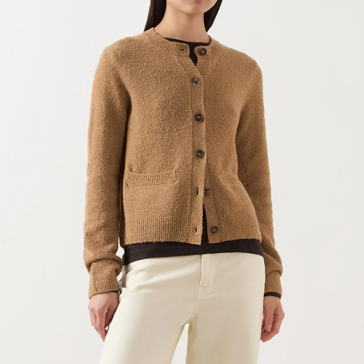 Bouclé Knitted Cardigan