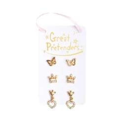 Outlet GREAT PRETENDERS Boutique Royal Crown Studded Earrings Set of Three
