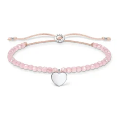 Bracelet Pink Pearls Heart
