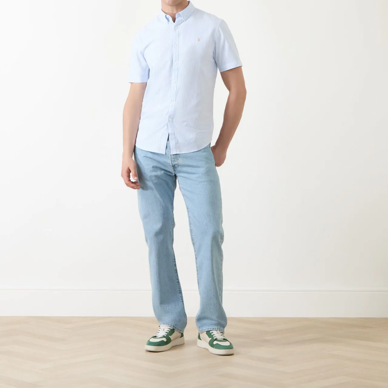 Sale FARAH Brewer Striped Casual Shirt