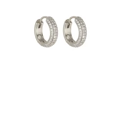 Brilliant Statement Pavé Mini Huggies